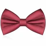 URAQT Fliege Herren, Klassische Einfarbig Fliegen für Männer, Schmale Smoking Fliege Schleife mit Haken, Einstellbar Bow Tie für Hochzeit Party(Dunkelrote)