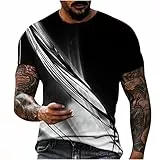 EMATOP T Shirt Herren Sommer Sport Oberteile Casual Rundhals Tunika Tops Vintage Basic Kurzarm Tee Shirts Lustig Neuartiger Druck Sporthemd Schnell Trocknende Sportshirt Regular Fit Laufshirt