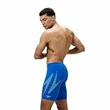 Speedo Herren Hyperboom Placement Schwimmhose | Schwimmtraining | Fitness | Chlorbeständig Schwimmbekleidung, Schwarz/Alfalfa Green, 36