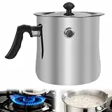 SGZIOO 1,5 L Milchtopf Induktion, Doppelwandig Simmertopf Induktion, Milchkochtopf mit Pfeife, Bakelitgriff, Edelstahl Wasserbad Topf Schmelztopf Puddingtopf, für Gas Elektro