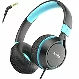 EarFun Kinder Kopfhörer, Kopfhörer Kinder mit Kabel, 85dB Lautstärkenbegrenzer, Superleicht, Faltbarer, Einstellbar, Stereoklang, 90 Grad drehbarer, On-Ear Kinderkopfhörer für Schule/Tablet, Schwarz