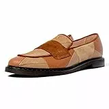 L37 HANDMADE SHOES Loafers Flat CRYSTAL CASTLES, Tan/Brown, 40