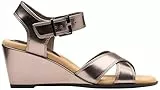Clarks Damen Emmalae Iris Sandale, Gun Metal, 39 EU