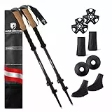 ALPIN LOACKER Teleskop Wanderstöcke Carbon mit Korkgriff I Leichte Nordic Walking Stöcke Damen und Herren für Skifahren und Wandern I Trekkingstöcke für Bergsport