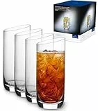Villeroy & Boch - NewMoon Longdrink-Glas Set 4-teilig 300 ml Klar, Spülmaschinenfest, Gläser Set, Cocktailgläser, Trinkgläser, Wasserglas, Longdrink, Kristallgläser Asymmetrisch, Kristallglas