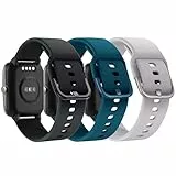 TUCOMO 3 Pack Armband Kompatibel mit 19mm Veryfitpro ID205L ID205S ID205G ID215G ID216 SW020 SW023 WF021 WF025, Weiches Silikon Sport Ersatzband für Uwatch3 Ufit GT Herren Damen