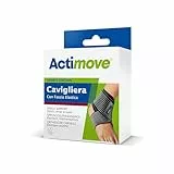 Actimove Sports Edition Elastische Fußgelenkbandage - bei Schmerzen, verstauchten/geschwollenen/geschwollenen Knöcheln - Links/Rechts - Schwarz - M