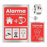 TECET® Set mit 2 Warnschildern aus Aluminium | Schild zur Abschreckung von Securitas | Sicherheitsschild und Videoüberwachungsbereich