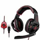 KLIM Mantis Gaming Headset - NEU - USB - Headset mit Mikrofon für PC, PS4, PS5, Nintendo Switch, Mac + 7.1 Surround Sound Noise Cancelling Gaming Kopfhörer - PS5 Headset