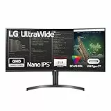 LG UltraWide Curved QHD Monitor 35WN75CP-B 89 cm - 35 Zoll, VA-Panel, HDR10, AMD FreeSync, Schwarz