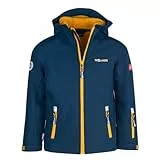 Trollkids Kids Oslofjord Jacket 140, Mystic Blue/Yellow