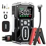 ACEZUK Starthilfe Powerbank mit 26800mAh 7000A Spitzenleistung,150PSI Kompressor, 4-in-1 Powerbank als Auto Starthilfe mit LCD Bildschirm, Tragbare Starter Powerbank mit LED Taschenlampe