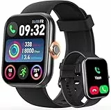 Smartwatch Herren Damen mit Telefonfunktion & Alexa eingebaut,Fitnessuhr mit 110+ Sports,Armbanduhr IP68 Wasserdicht, 24H Herzfrequenz SpO2 Schlafmonitor,1,91' Uhren Damen mit iOS/Android - Schwarz