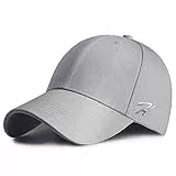 HASAGEI Baseball Cap Herren Damen Basecap Baseball Kappe Reine Farbe Baseboard Baseballkappe Cotton Cap für Tennis Golf Reisen (Grau)
