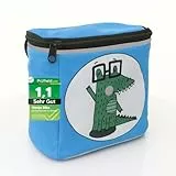 honju Bike Lenker-Tasche Kinder-Fahrrad (Abnehmbarer Deckel, Fahrrad-Tasche für den Lenker mit Reflektoren, Sicherer Halt Dank Klettverschluss, Inkl. Innentasche) Karl Krokodil