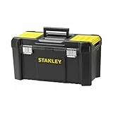 STANLEY Essential Tool Box (19 Zoll), langlebige Aufbewahrungslösung mit abnehmbarer Tragetasche und Organisatoren, tragbare Werkzeugbox, für die Aufbewahrung von Teilen und Werkzeugen, STST1-75521