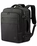 VANKEV Eurowings Ryanair EasyJet Wizz Air Handgepäck Erweiterbar 40x30x20 bis 40x30x25, 24L bis 30L, Sitzunter Rucksack für Reisen passt zu 15,6 Zoll Laptops dunkelgrau