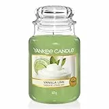 Yankee Candle Duftkerze im Glas (groß) | Vanilla Lime | Brenndauer bis zu 150 Stunden | Perfekte Geschenke für Frauen