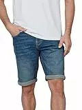 TOM TAILOR Jeans Shorts Herren Stretch Kurz Regular Slim Fit Josh Kurze Hosen Bermuda Shorts Sommer Denim Einfarbig Blau w36, Größe:W 36, Farbe:Clean Mid Stone Blue Denim (10113)