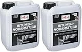 MEM Bitumen-Voranstrich, Gutes Eindringvermögen, Optimale Haftung, Gebrauchsfertig, Einfach zu verarbeiten, Lösemittelfrei, 5 l, Dunkelbraun (Packung mit 2)