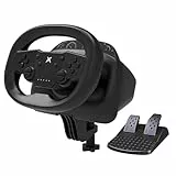 DOYO PC Lenkrad mit Pedalen – Ergonomisches Gaming Lenkrad für PC, PS3, PS4, Switch,Android – Multi-Plattform-Kompatibilität, 270-Grad-Rotation, einstellbare Kompatibilität