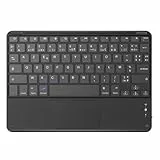 Blackview Kabellose Tastatur (AZERTY, Bluetooth, kompatibel mit Windows, iOS und Android) schwarz