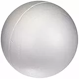 Rayher 3306200 Styropor-Kugel, weiß, teilbar, 2 Halbschalen, 25 cm ø, zum Basteln, Bekleben, Dekorieren und Bemalen