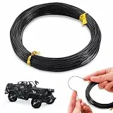 POPOYU Aluminiumdraht 1mm Schwarz,50M Draht zumBasteln 1mm Schwarz,Golddraht zum Basteln,Schmuck Draht,Aludraht Basteln,Basteldraht für Schmuck Machen Lieferungen und Crafting