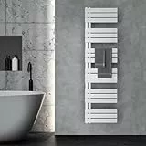 VILSTEIN® Badheizkörper [180x50cm] - Handtuchheizkörper Elektrisch einsetzbar [SEITLICH OFFEN] - Handtuchtrockner Badezimmer - Handtuch Heizkörper Bad - Handtuchheizung - Wandheizkörper - (Weiß)