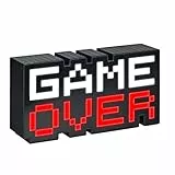 Paladone Game Over 8-Bit Pixel Light, Farbwechsel und Sound Reactive Mood Light