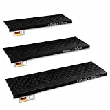 KARAT Stufenmatte aus Gummi - 5er Set - wetterfeste & Rutschhemmende Treppenstufen Matten - Gummistufenmatte für Außen - Treppenauflage - Antirutschmatte Diamond (25x65cm)
