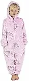CityComfort Einhorn Onesie, Jumpsuit Mädchen, Glow in the Dark Schlafanzug Mädchen, 110-164 (11-12 Jahre, Baby Rosa)