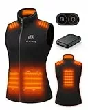 HEWINZE Fleece Beheizbare Weste Damen - Wärme weste mit akku 7.4V, heizweste jagd.