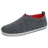 Mishansha Hausschuhe Herren Pantoffeln Damen Winter Filzhausschuhe Warme Indoor Hüttenschuhe Leicht Filzpantoffeln Drinnen Filz Slipper Waschbar Schwarz,Gr.38