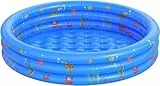 Sunshine smile Aufblasbares Planschbecken,100X40cm Swimmingpool,Schwimmbecken,Aufblasbare Pool,3 Ringen Planschbecken,Aufblasbarer Pool,Babypool,Tragbare Badewanne