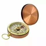 Tragbarer Vintage Retro Taschenkompass aus Metall Kupfer f¨¹r Camping Wandern Bootfahren ¨C Pr?ziser Kompass f¨¹r Outdoor Abenteuer und Geschenke