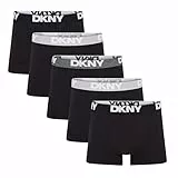 DKNY Portland Boxers | Herren Boxershorts Multipack | Weiche Baumwolle, Atmungsaktive Trunks | Komfortable Passform, Logo-Bund, Schwarz | Ideal für Alltag & Freizeit