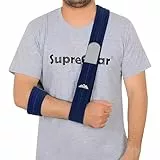 supregear Armschlinge, Verstellbar Leicht Komfortabel Schulterschlinge, Atmungsaktiv, Medizinische Schulterstütze für Verletzten Arm/Hand/Ellenbogen, Dunkelblau