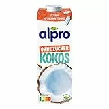 Alpro Kokosnussdrink ohne Zucker – Ohne Süßstoffe – Vegan und milchfrei – Von Natur aus laktosefrei und fettarm – Reich an Calcium und Vitaminen – 1 x 1 L