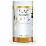 PURITI Manuka Honig MGO 100+ 500g aus Neuseeland mit zertifiziertem Methylglyoxal Gehalt - Laborgeprüft, Direktimport, reines Naturprodukt, frei von Zusatzstoffen
