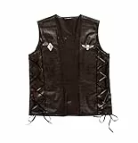 W WIDMANN MILANO Party Fashion - Kostüm Biker Weste Outlaw, im Lederlook, Rocker, Faschingskostüme, Karneval, Halloween