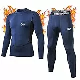 MeetHoo Thermounterwäsche Herren, Funktionsunterwäsche Set Funktionswäsche Atmungsaktiv Thermo Unterwäsche Thermowäsche Base Layer Radsport Laufen