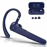 Bluetooth Headset V5.4 Wireless Freisprech Telefon, Bluetooth Ohrhörer kabellos, 120h Standby Headset Handy für Autofahren Büro Business, Dunkelblau