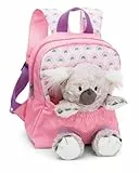 NICI Kinderrucksack rosa 2 in 1 mit Kuscheltier Koala 25cm - Kindergartenrucksack Mädchen & Jungen - Weicher Rückenbereich & verstellbare Gurte - 49841