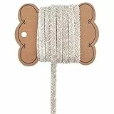 FINGERINSPIRE 2.28 m Perlen Spitzenband 7mm Breit Silberne Glasperlen Spitzenbesatz Polyester Nähband Mit Perlen Handgefertigter Glasperlenbesatz Für DIY Bastelarbeiten Kleid Mantel Tasche Dekoration