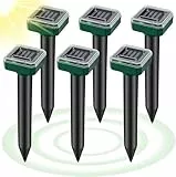 Maulwurf Vertreiber Solar, 6 Stück Ultraschall Maulwurfschreck mit Vibration,Umweltfreundlich & Geräuschlos,Solarbetrieben, Wasserdicht IP65 Maulwurf Vertreiber für Garten, Rasen, Außenbereich