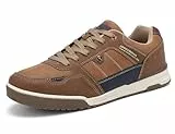 ARRIGO BELLO Schuhe Herren Sneaker Leather Freizeitschuhe Business Walkingschuhe Atmungsaktive Sportschuhe Größe 41-46 (A Braun, Größe_45)