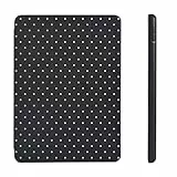 Fycyko Hülle für iPad 9./8./7. Generation 2021/2020/2019 10,2 Zoll Hülle mit Bleistifthalter, Trifold Ständer mit Kratz,Cute Polka-Dot Muster Schutzhülle für iPad 9/8/7-Schwarz