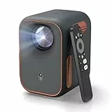 WEMAX Mini Beamer mit Netflix Zertifizierung & Google TV, Tragbarer Projektor 4K, 1080P Native Smart Projektor mit Dolby Audio, WiFi & Bluetooth für Heimkino und Outdoor