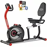 VANNECT Liegeergometer für Zuhause mit 16 verstellbaren Widerstandsstufen, Leise Liegerad Heimtrainer mit Großer Bequem Sitz, App-Konnektivität, Herzfrequenzsensoren, Bis 180kg Ergometer Fahrrad